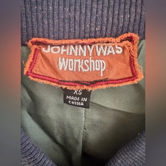 Johnny Was Heron Embroidered Silk Lined Bomber Jacket - XS - Picture 3 of 5